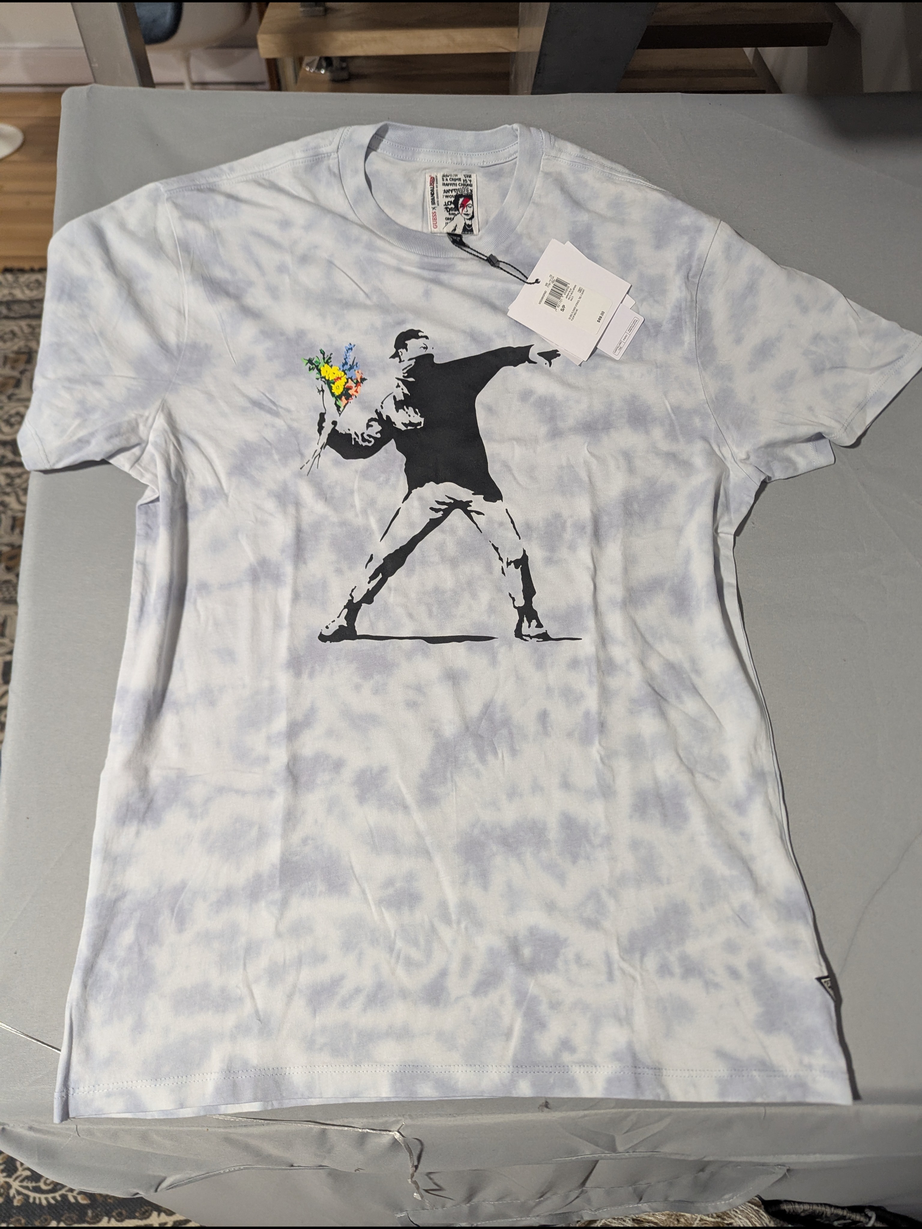 Banksy Flower Thrower Guess X Brandalized T-Shirt